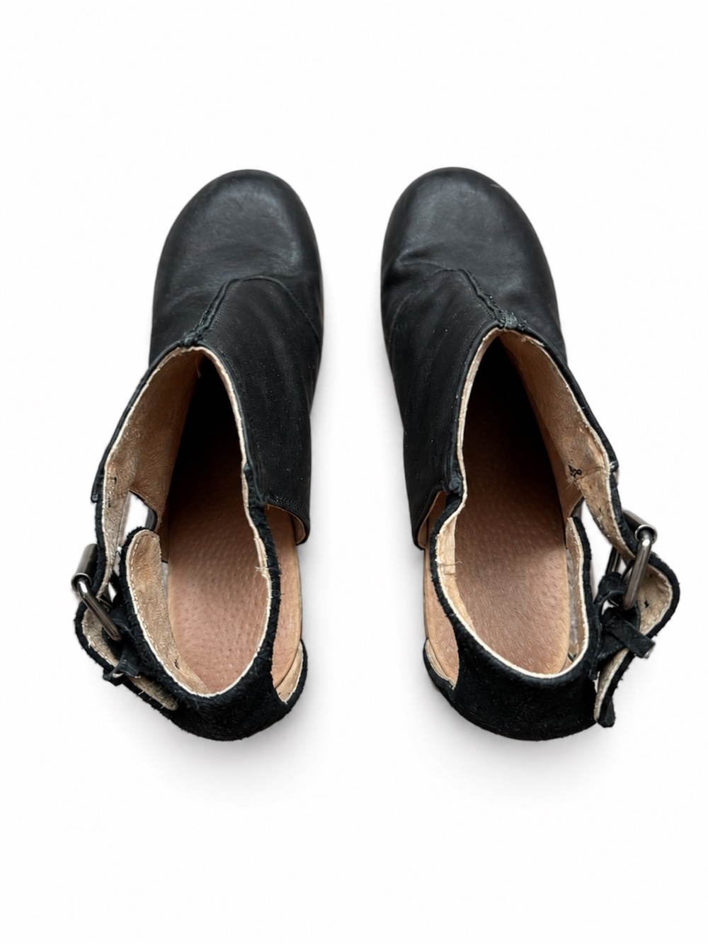 Free People Amber Orchard Clog Boots Black Leather EU 38 US 8 Made in Spain - Picture 9 of 16